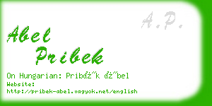 abel pribek business card